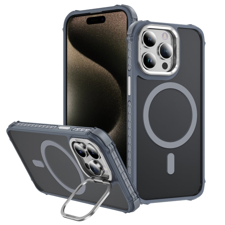 Rainbow Series Skin Feel MagSafe Lens Holder Phone Case, For iPhone 15 Pro Max, For iPhone 15 Pro, For iPhone 15 Plus, For iPhone 14 Plus