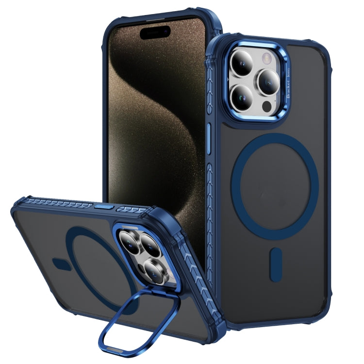 Rainbow Series Skin Feel MagSafe Lens Holder Phone Case, For iPhone 15 Pro Max, For iPhone 15 Pro, For iPhone 15 Plus, For iPhone 14 Plus