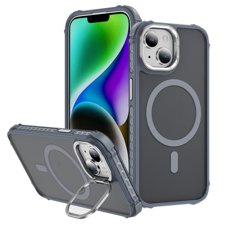 Rainbow Series Skin Feel MagSafe Lens Holder Phone Case, For iPhone 15 Pro Max, For iPhone 15 Pro, For iPhone 15 Plus, For iPhone 14 Plus