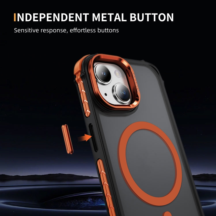 Rainbow Series Skin Feel MagSafe Lens Holder Phone Case, For iPhone 14, For iPhone 14 Pro, For iPhone 14 Pro Max, For iPhone 13