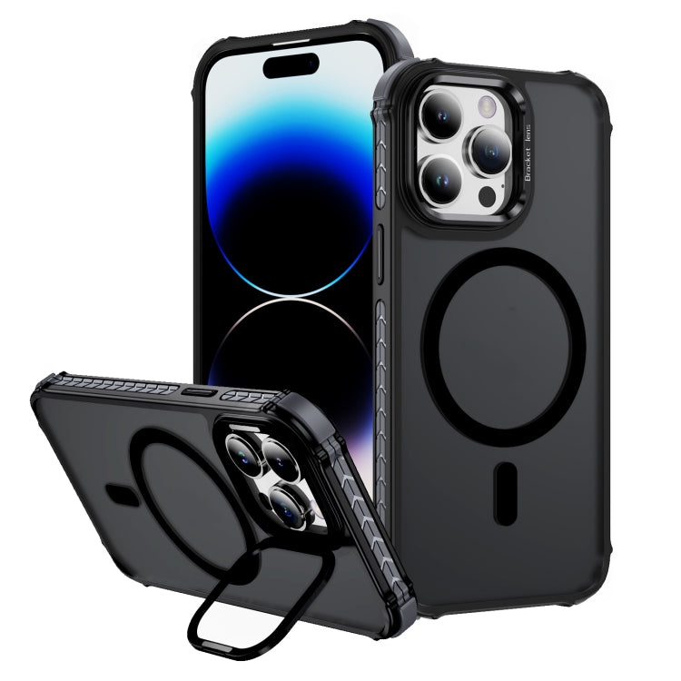 Rainbow Series Skin Feel MagSafe Lens Holder Phone Case, For iPhone 14, For iPhone 14 Pro, For iPhone 14 Pro Max, For iPhone 13