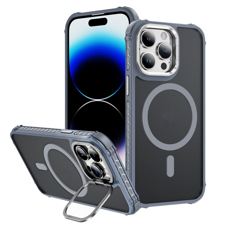 Rainbow Series Skin Feel MagSafe Lens Holder Phone Case, For iPhone 14, For iPhone 14 Pro, For iPhone 14 Pro Max, For iPhone 13