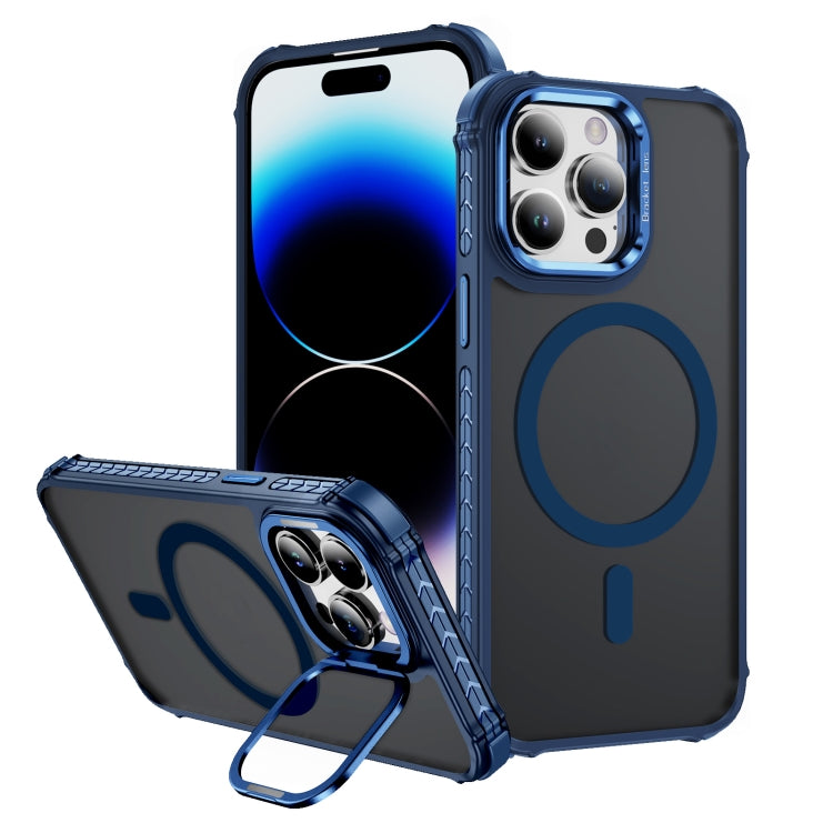 Rainbow Series Skin Feel MagSafe Lens Holder Phone Case, For iPhone 14, For iPhone 14 Pro, For iPhone 14 Pro Max, For iPhone 13