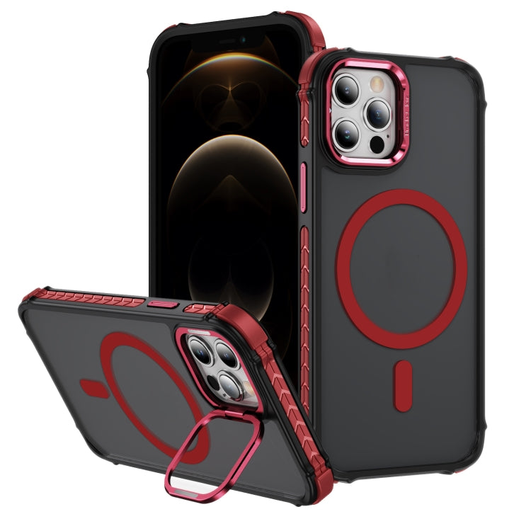 Rainbow Series Skin Feel MagSafe Lens Holder Phone Case, For iPhone 12 Pro Max, For iPhone 12 Pro, For iPhone 11