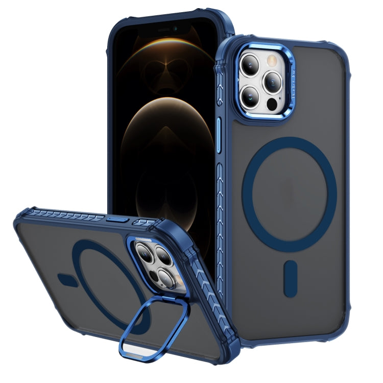 Rainbow Series Skin Feel MagSafe Lens Holder Phone Case, For iPhone 12 Pro Max, For iPhone 12 Pro, For iPhone 11