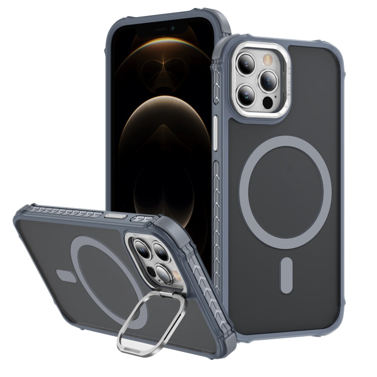 Rainbow Series Skin Feel MagSafe Lens Holder Phone Case, For iPhone 12 Pro Max, For iPhone 12 Pro, For iPhone 11