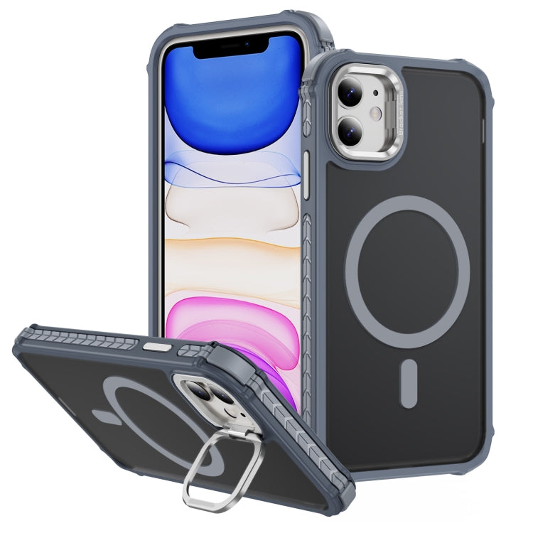 Rainbow Series Skin Feel MagSafe Lens Holder Phone Case, For iPhone 12 Pro Max, For iPhone 12 Pro, For iPhone 11
