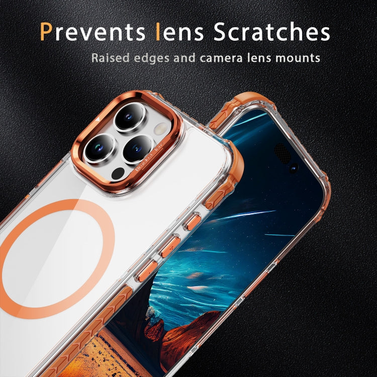 Rainbow Series Transparent MagSafe Lens Holder Phone Case, For iPhone 16 Pro Max, For iPhone 16 Pro, For iPhone 16 Plus, For iPhone 16