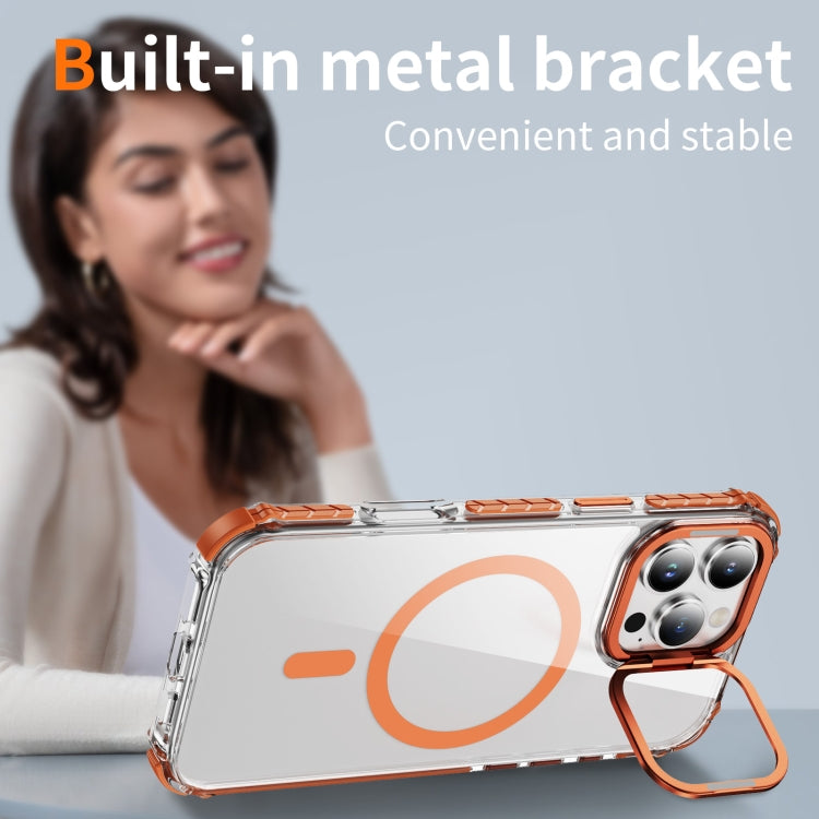 Rainbow Series Transparent MagSafe Lens Holder Phone Case, For iPhone 16 Pro Max, For iPhone 16 Pro, For iPhone 16 Plus, For iPhone 16