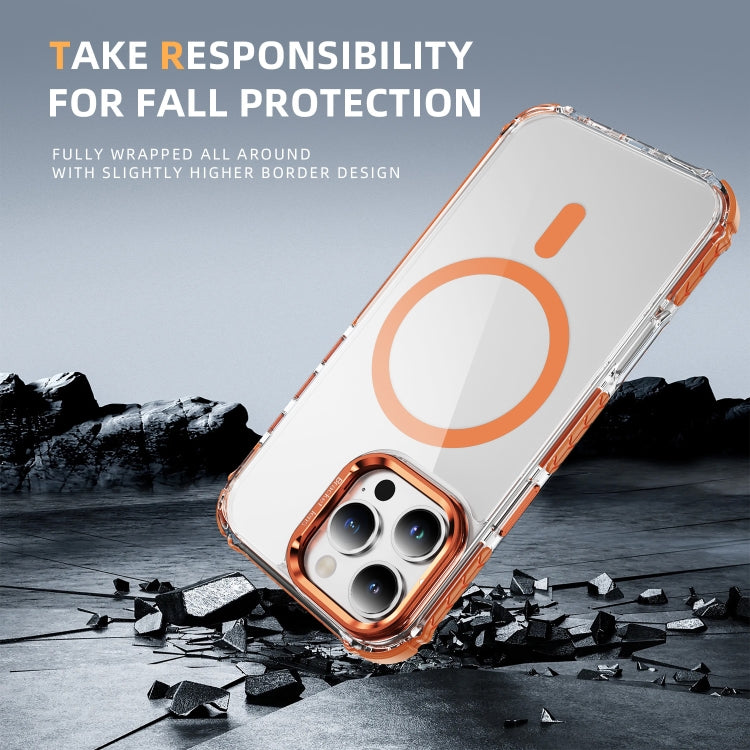 Rainbow Series Transparent MagSafe Lens Holder Phone Case, For iPhone 16 Pro Max, For iPhone 16 Pro, For iPhone 16 Plus, For iPhone 16