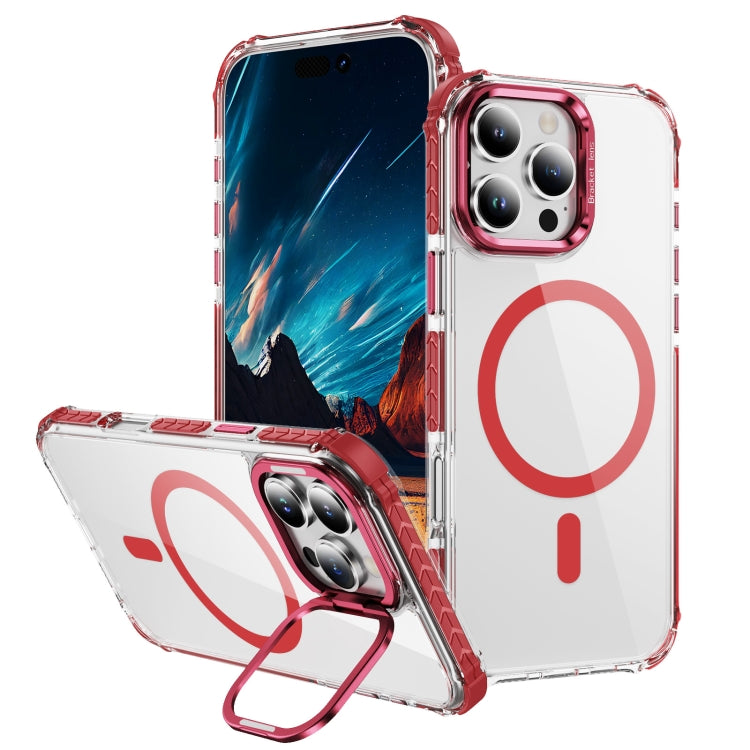 Rainbow Series Transparent MagSafe Lens Holder Phone Case, For iPhone 16 Pro Max, For iPhone 16 Pro, For iPhone 16 Plus, For iPhone 16