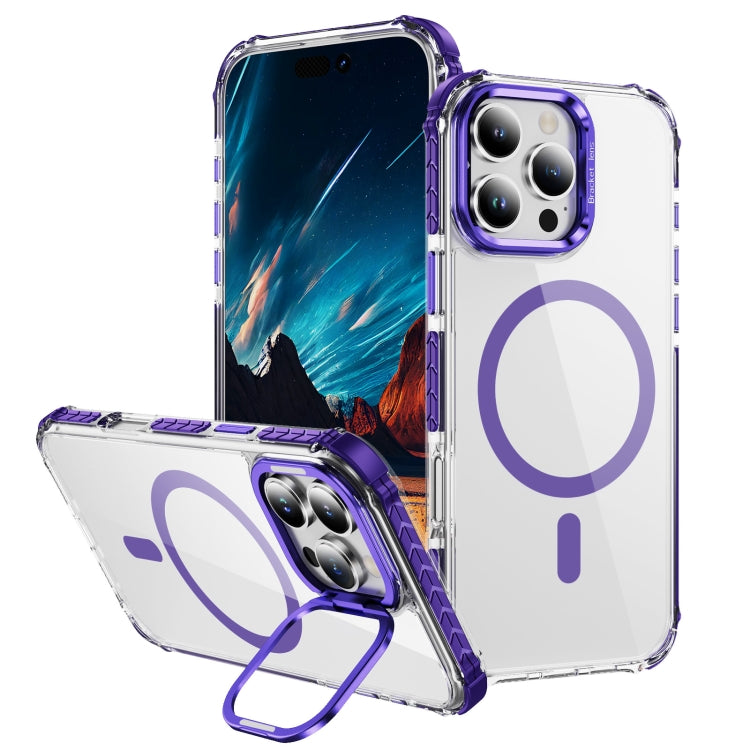 Rainbow Series Transparent MagSafe Lens Holder Phone Case, For iPhone 16 Pro Max, For iPhone 16 Pro, For iPhone 16 Plus, For iPhone 16