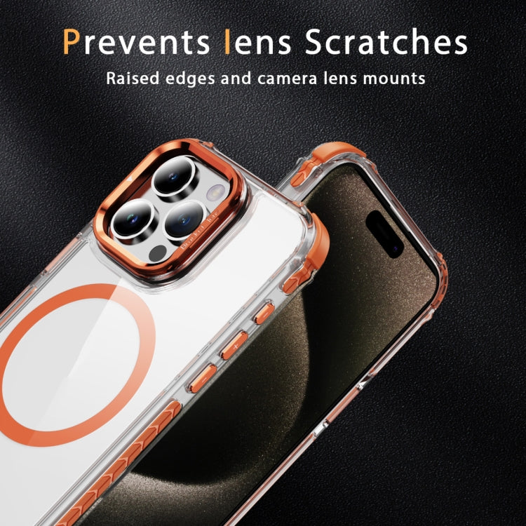 Rainbow Series Transparent MagSafe Lens Holder Phone Case, For iPhone 15 Pro Max, For iPhone 15 Pro, For iPhone 15 Plus, For iPhone 14 Plus