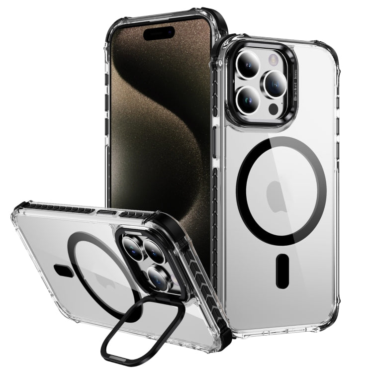 Rainbow Series Transparent MagSafe Lens Holder Phone Case, For iPhone 15 Pro Max, For iPhone 15 Pro, For iPhone 15 Plus, For iPhone 14 Plus
