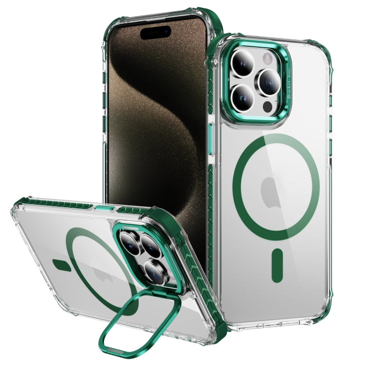 Rainbow Series Transparent MagSafe Lens Holder Phone Case, For iPhone 15 Pro Max, For iPhone 15 Pro, For iPhone 15 Plus, For iPhone 14 Plus