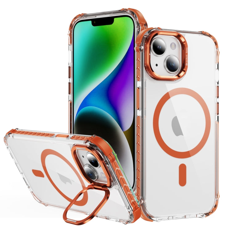 Rainbow Series Transparent MagSafe Lens Holder Phone Case, For iPhone 15 Pro Max, For iPhone 15 Pro, For iPhone 15 Plus, For iPhone 14 Plus