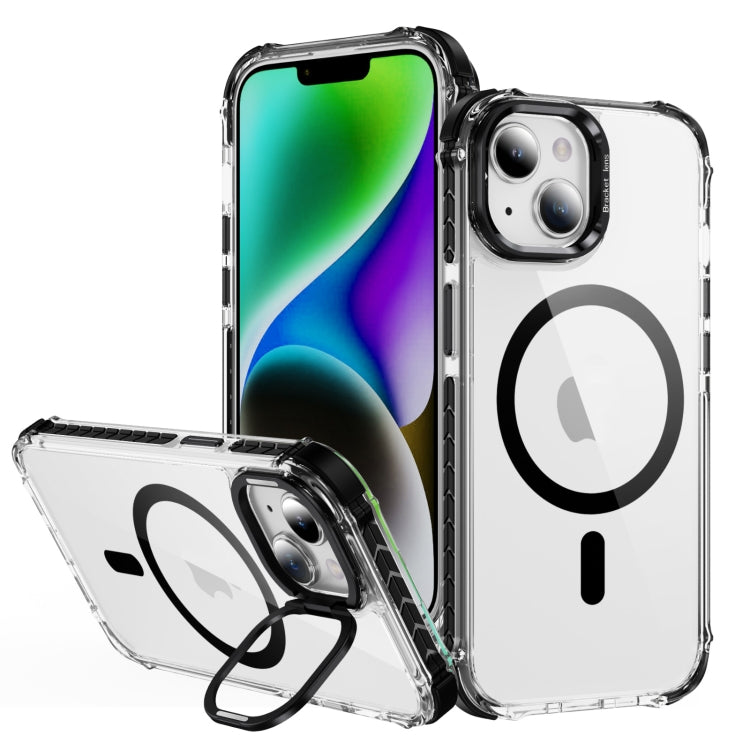 Rainbow Series Transparent MagSafe Lens Holder Phone Case, For iPhone 15 Pro Max, For iPhone 15 Pro, For iPhone 15 Plus, For iPhone 14 Plus
