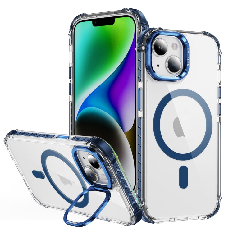 Rainbow Series Transparent MagSafe Lens Holder Phone Case, For iPhone 15 Pro Max, For iPhone 15 Pro, For iPhone 15 Plus, For iPhone 14 Plus