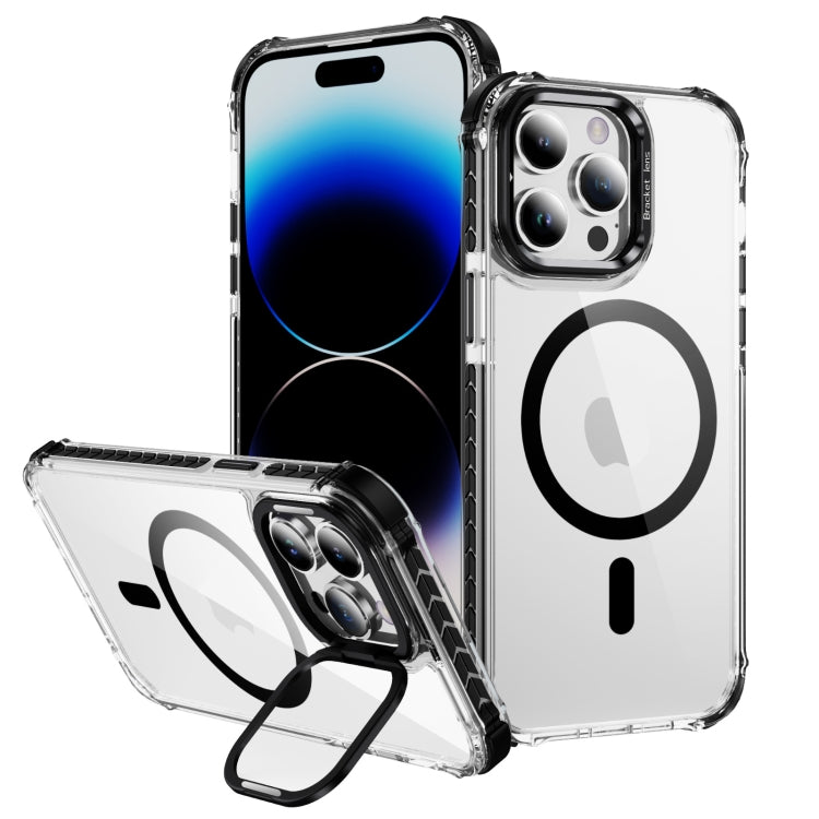 Rainbow Series Transparent MagSafe Lens Holder Phone Case, For iPhone 14 Pro, For iPhone 14 Pro Max, For iPhone 12 Pro Max, For iPhone 12 Pro