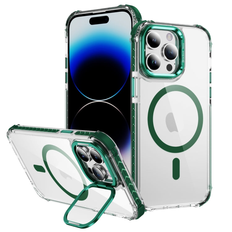 Rainbow Series Transparent MagSafe Lens Holder Phone Case, For iPhone 14 Pro, For iPhone 14 Pro Max, For iPhone 12 Pro Max, For iPhone 12 Pro