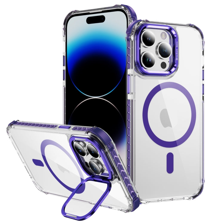 Rainbow Series Transparent MagSafe Lens Holder Phone Case, For iPhone 14 Pro, For iPhone 14 Pro Max, For iPhone 12 Pro Max, For iPhone 12 Pro