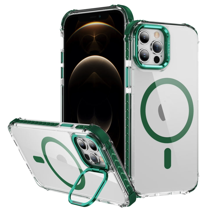 Rainbow Series Transparent MagSafe Lens Holder Phone Case, For iPhone 14 Pro, For iPhone 14 Pro Max, For iPhone 12 Pro Max, For iPhone 12 Pro