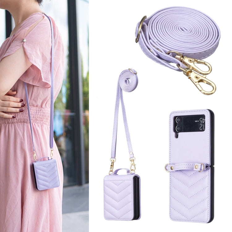 Wave-shaped Crossbody Lanyard Leather Phone Case