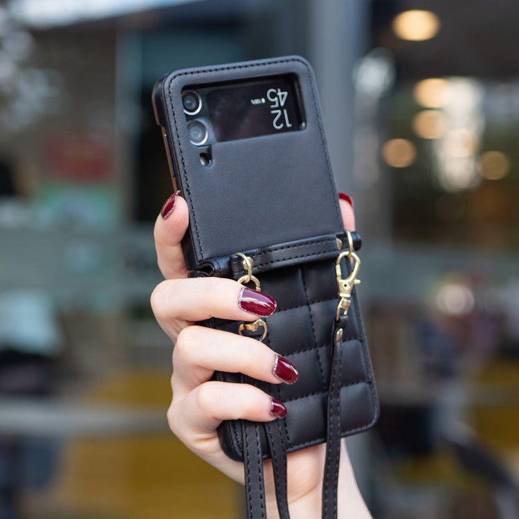 Square-shaped Crossbody Lanyard Leather Phone Case