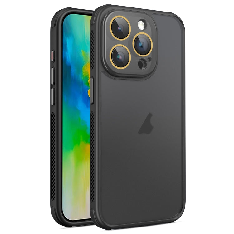 Hardware Side Cooling Skin Feel Frosted Phone Case with Lens Film, For iPhone 16 Pro Max, For iPhone 16 Pro, For iPhone 16 Plus