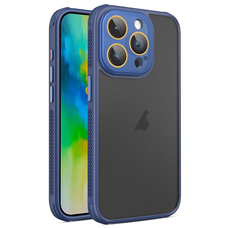 Hardware Side Cooling Skin Feel Frosted Phone Case with Lens Film, For iPhone 16 Pro Max, For iPhone 16 Pro, For iPhone 16 Plus