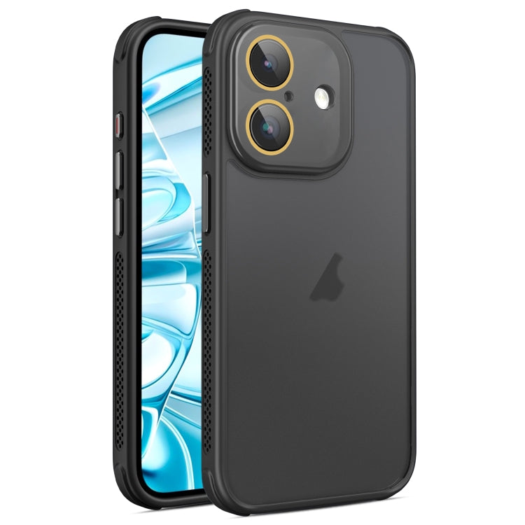 Hardware Side Cooling Skin Feel Frosted Phone Case with Lens Film, For iPhone 16 Pro Max, For iPhone 16 Pro, For iPhone 16 Plus