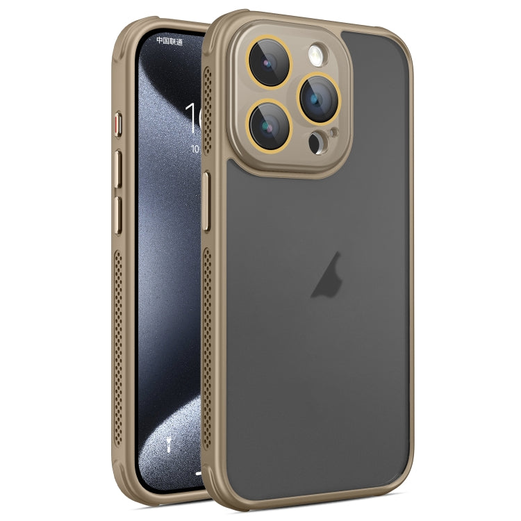 Hardware Side Cooling Skin Feel Frosted Phone Case with Lens Film, For iPhone 16, For iPhone 15 Pro Max, For iPhone 15 Pro