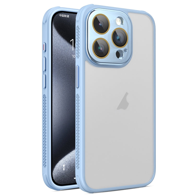 Hardware Side Cooling Skin Feel Frosted Phone Case with Lens Film, For iPhone 16, For iPhone 15 Pro Max, For iPhone 15 Pro