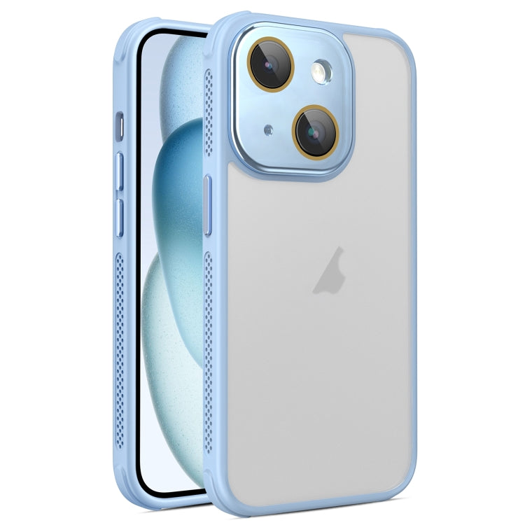 Hardware Side Cooling Skin Feel Frosted Phone Case with Lens Film, For iPhone 15 Plus, For iPhone 15, For iPhone 14 Plus
