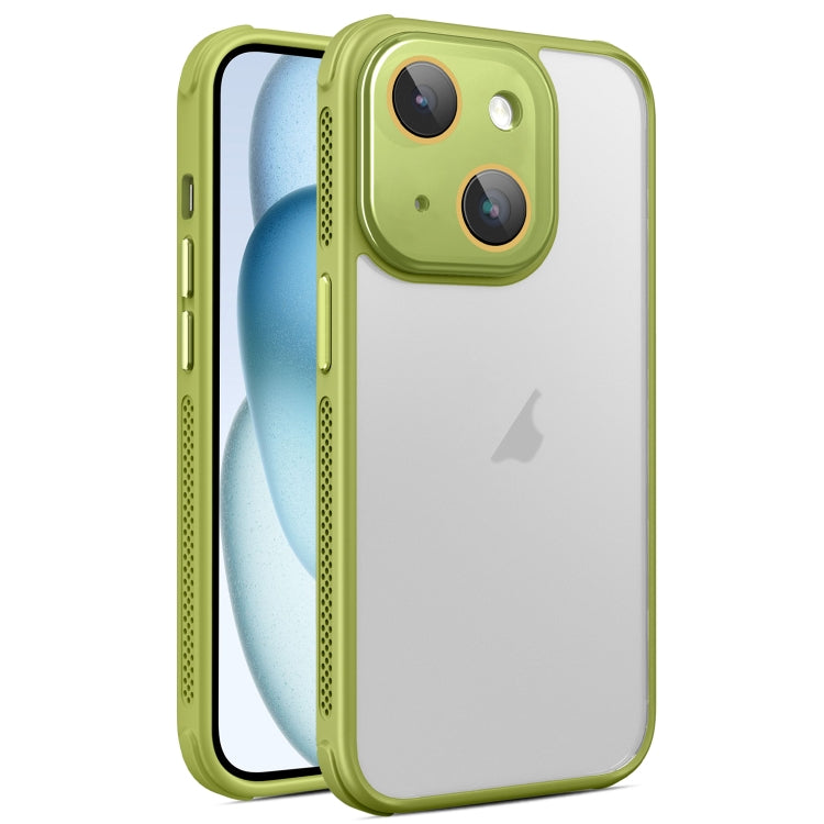 Hardware Side Cooling Skin Feel Frosted Phone Case with Lens Film, For iPhone 15 Plus, For iPhone 15, For iPhone 14 Plus