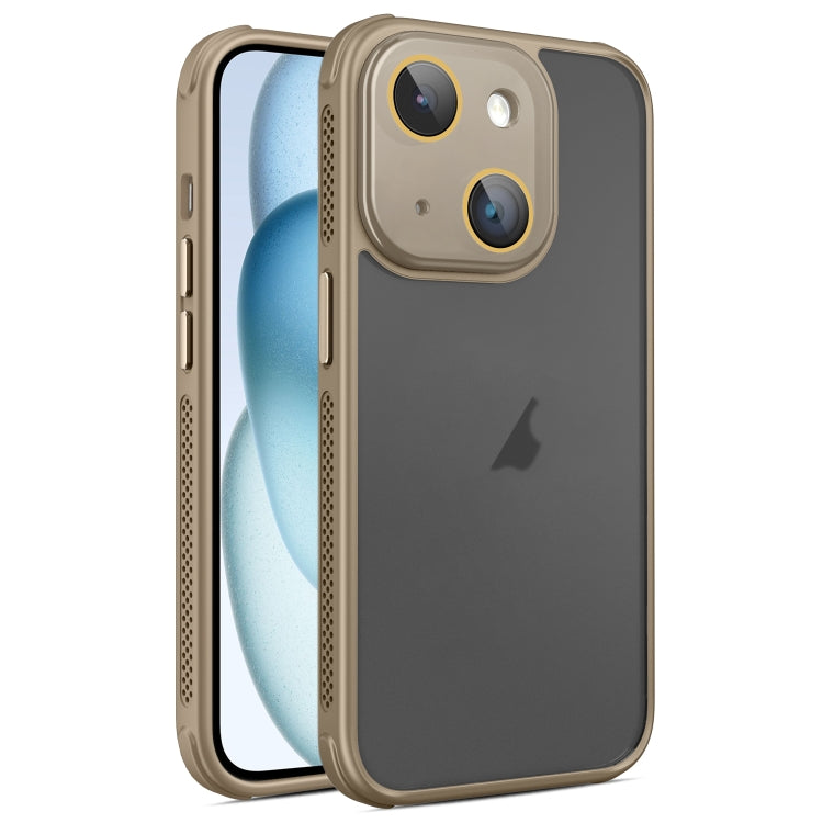 Hardware Side Cooling Skin Feel Frosted Phone Case with Lens Film, For iPhone 15 Plus, For iPhone 15, For iPhone 14 Plus