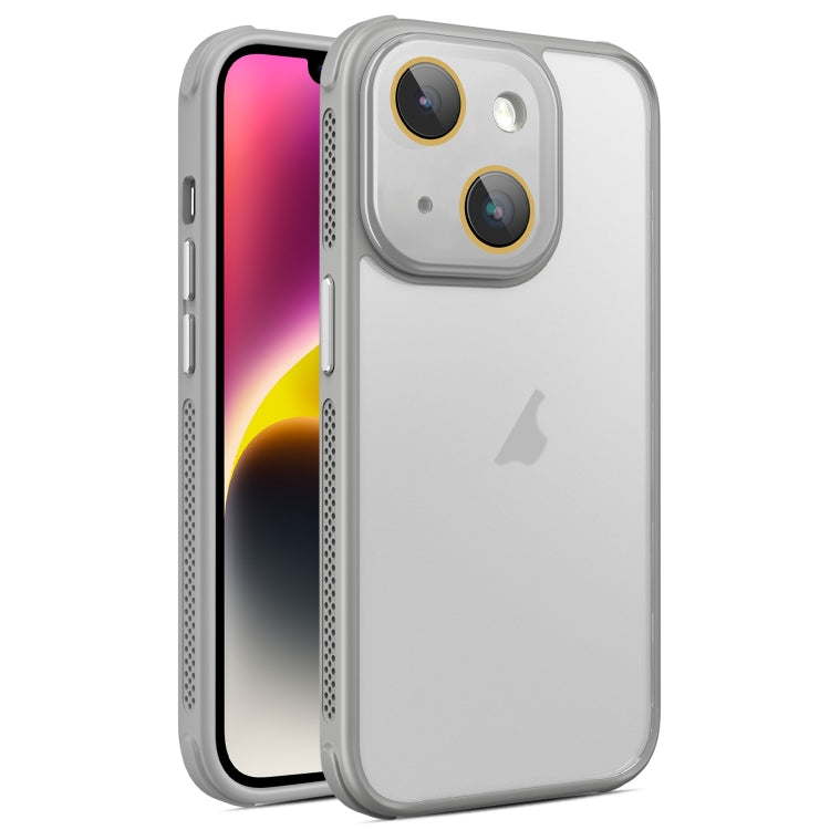 Hardware Side Cooling Skin Feel Frosted Phone Case with Lens Film, For iPhone 15 Plus, For iPhone 15, For iPhone 14 Plus