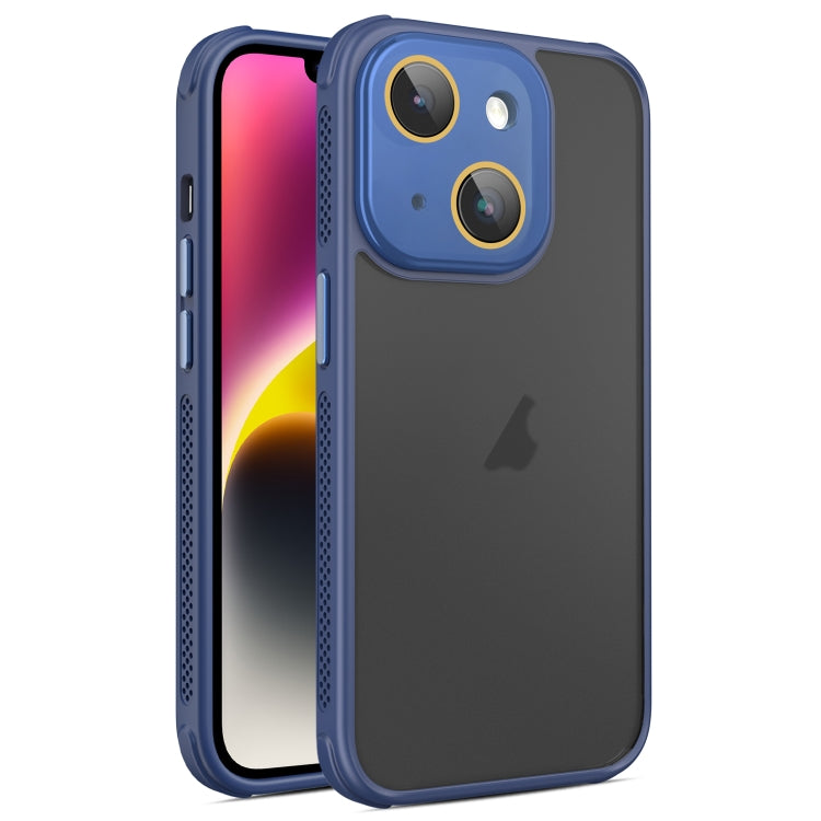 Hardware Side Cooling Skin Feel Frosted Phone Case with Lens Film, For iPhone 15 Plus, For iPhone 15, For iPhone 14 Plus