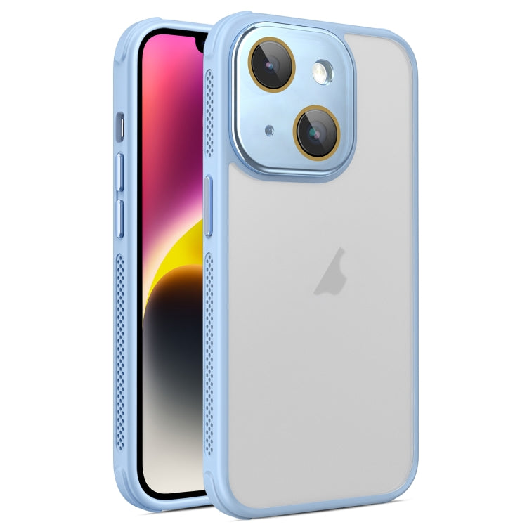 Hardware Side Cooling Skin Feel Frosted Phone Case with Lens Film, For iPhone 15 Plus, For iPhone 15, For iPhone 14 Plus
