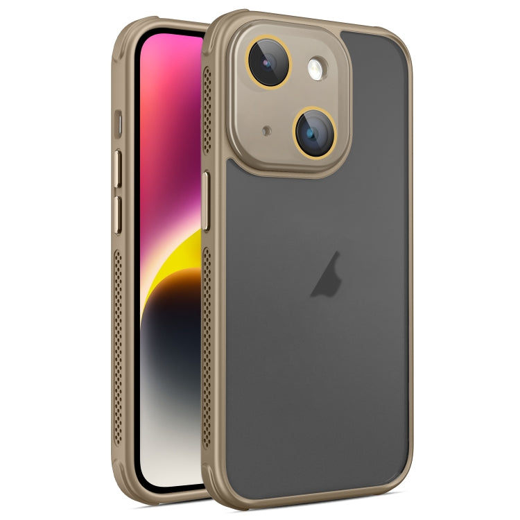 Hardware Side Cooling Skin Feel Frosted Phone Case with Lens Film, For iPhone 15 Plus, For iPhone 15, For iPhone 14 Plus