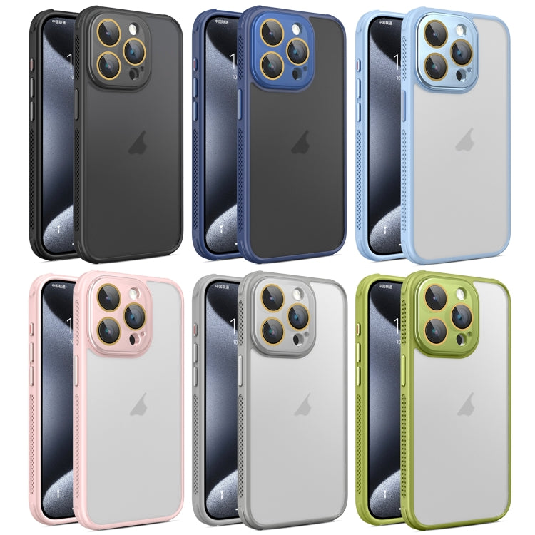 Hardware Side Cooling Skin Feel Frosted Phone Case with Lens Film, For iPhone 15 Plus, For iPhone 15, For iPhone 14 Plus