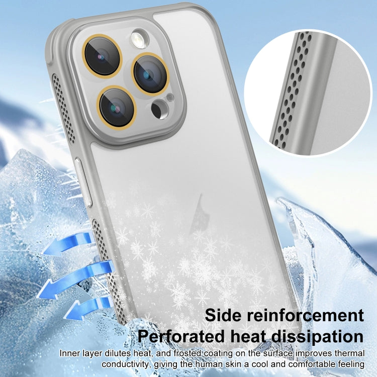 Hardware Side Cooling Skin Feel Frosted Phone Case with Lens Film, For iPhone 15 Plus, For iPhone 15, For iPhone 14 Plus
