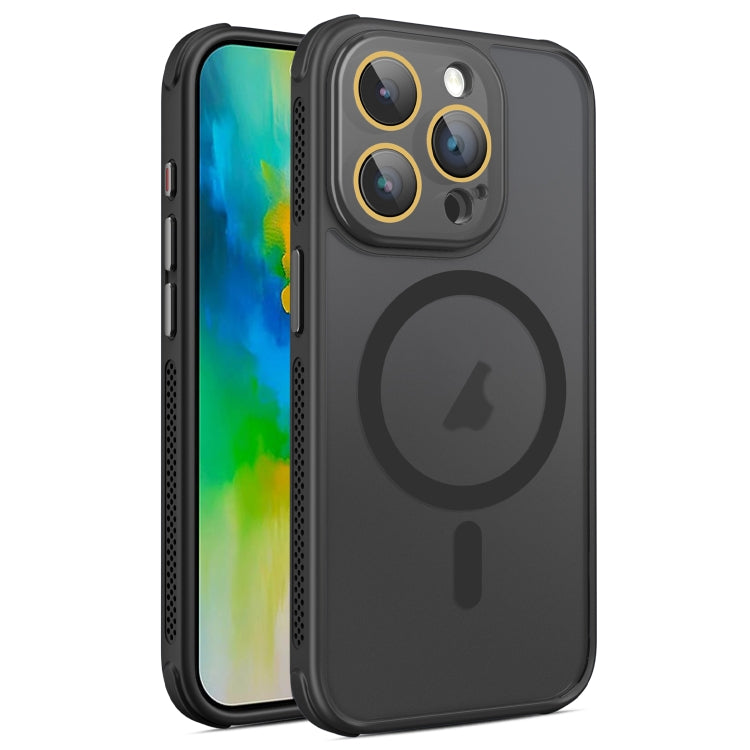 Hardware Side Cooling Skin Feel Frosted MagSafe Magnetic Phone Case with Lens Film, For iPhone 16 Pro Max, For iPhone 16 Pro, For iPhone 16 Plus