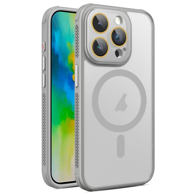Hardware Side Cooling Skin Feel Frosted MagSafe Magnetic Phone Case with Lens Film, For iPhone 16 Pro Max, For iPhone 16 Pro, For iPhone 16 Plus