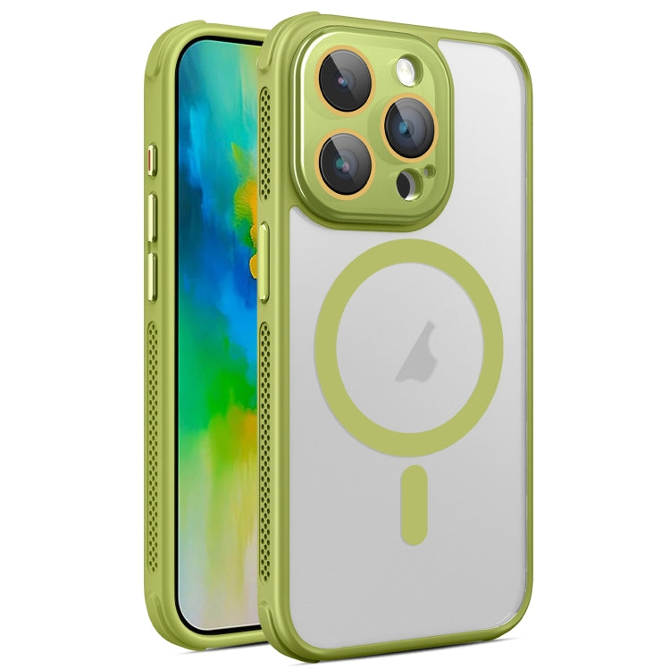 Hardware Side Cooling Skin Feel Frosted MagSafe Magnetic Phone Case with Lens Film, For iPhone 16 Pro Max, For iPhone 16 Pro, For iPhone 16 Plus