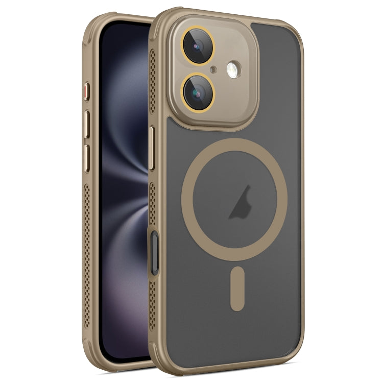 Hardware Side Cooling Skin Feel Frosted MagSafe Magnetic Phone Case with Lens Film, For iPhone 16 Pro Max, For iPhone 16 Pro, For iPhone 16 Plus
