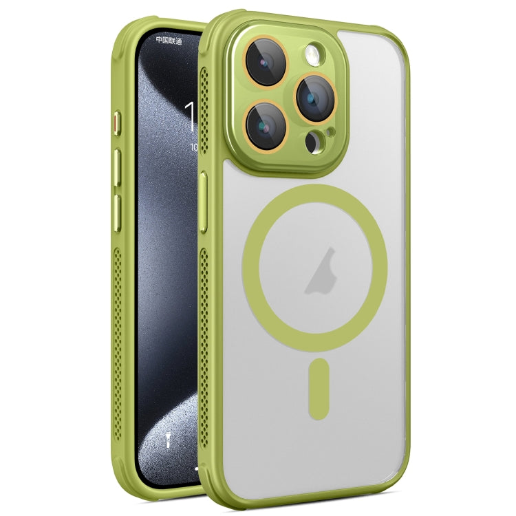 Hardware Side Cooling Skin Feel Frosted MagSafe Magnetic Phone Case with Lens Film, For iPhone 16, For iPhone 15 Pro Max, For iPhone 15 Pro
