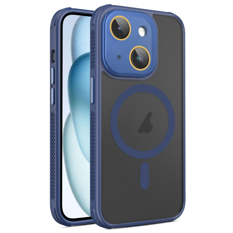 Hardware Side Cooling Skin Feel Frosted MagSafe Magnetic Phone Case with Lens Film, For iPhone 15 Plus, For iPhone 15, For iPhone 14 Plus