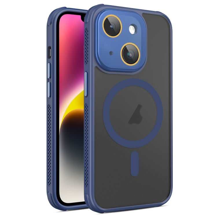 Hardware Side Cooling Skin Feel Frosted MagSafe Magnetic Phone Case with Lens Film, For iPhone 15 Plus, For iPhone 15, For iPhone 14 Plus