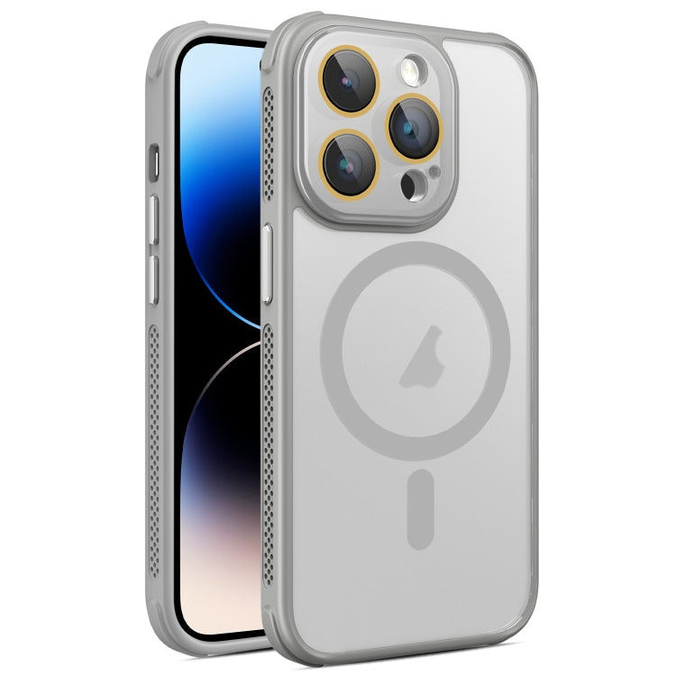 Hardware Side Cooling Skin Feel Frosted MagSafe Magnetic Phone Case with Lens Film, For iPhone 14, For iPhone 14 Pro, For iPhone 14 Pro Max